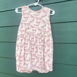 Kate Quinn 2T Pink Butterfly Print Sleeveless Romper
